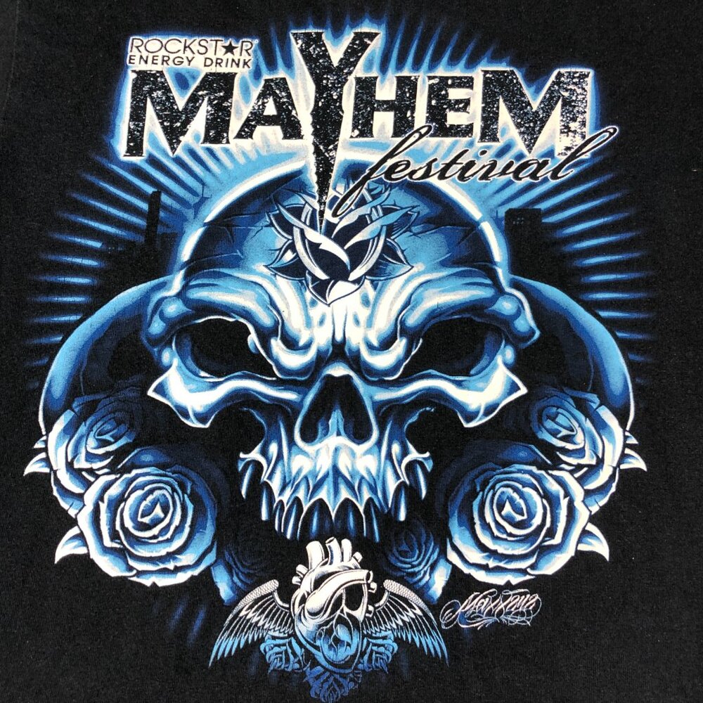2008 First Annual Mayhem Festival Rockstar Energy Metal Music Concert Tee
